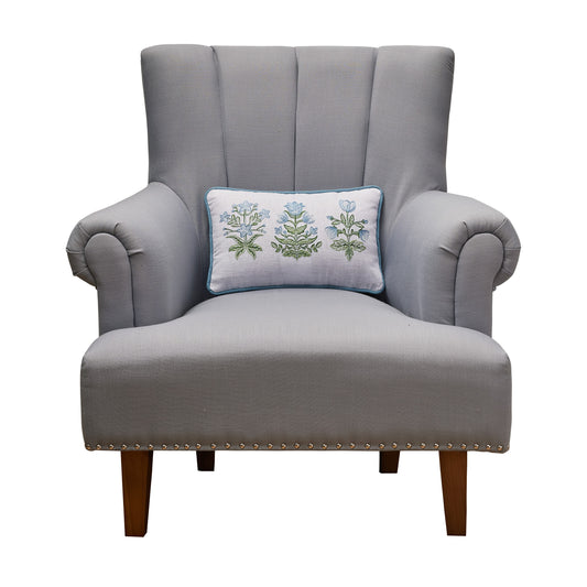 Mughal Embroidered Floral Lumbar Pillows