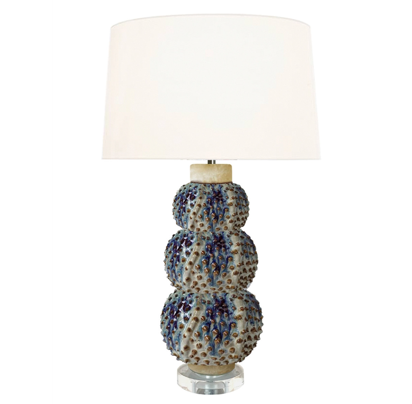 Handcrafted Sea Urchin Ceramic Table Lamp - 26'