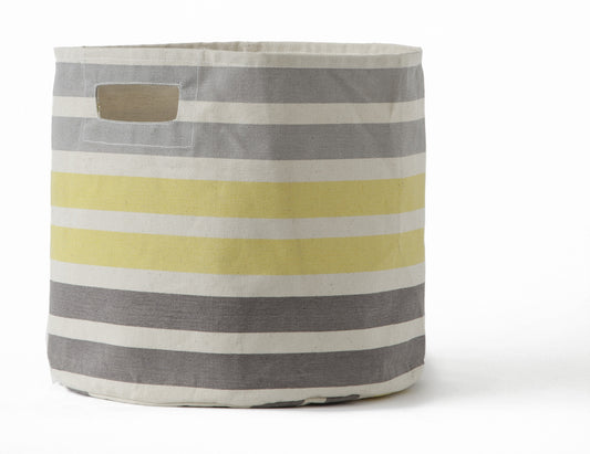 Striped Canvas Bin