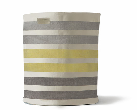 Striped Canvas Hamper - Rainbow Stripe