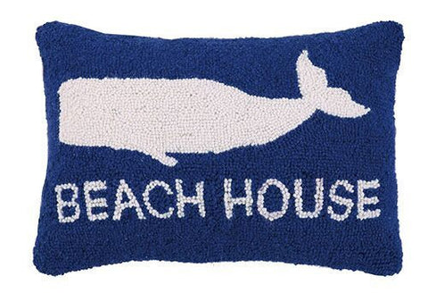 Beach House Whale Pillow