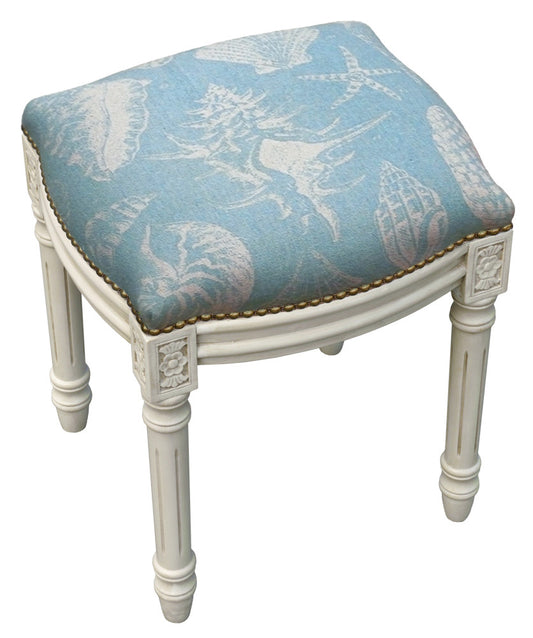 Sea Shells Linen Stool - Assorted Colors