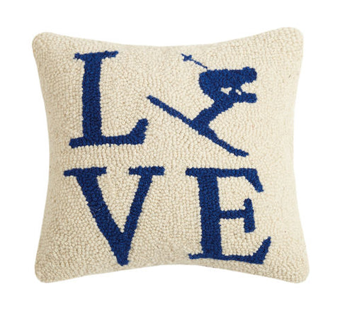 Love Ski Hook Pillow