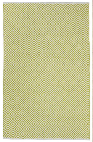 Veria Cotton Rug - Green and White