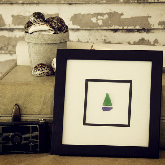 Sailboat in Sea Glass