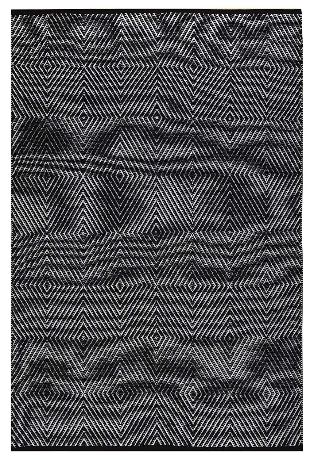 Zen Cotton Rug - Dark Blue and Bright White