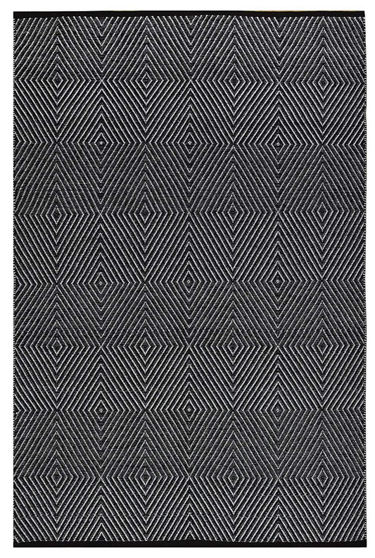 Zen Cotton Rug - Dark Blue and Bright White