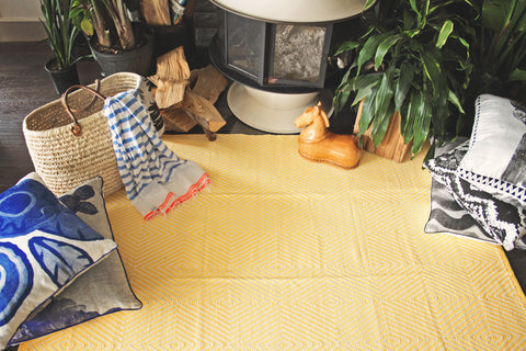 Zen Indoor/Outdoor Rug - Yellow and White SOLD OUT