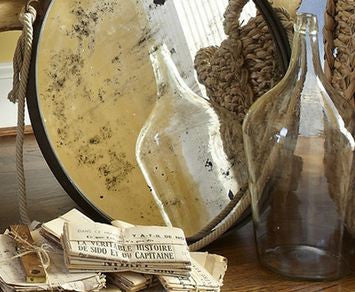 Iron Ship Mirror with Rope