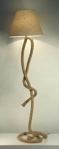 Curved Stem Rope - Floor Lamp