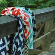 Marina Throw - Carrot & Natural