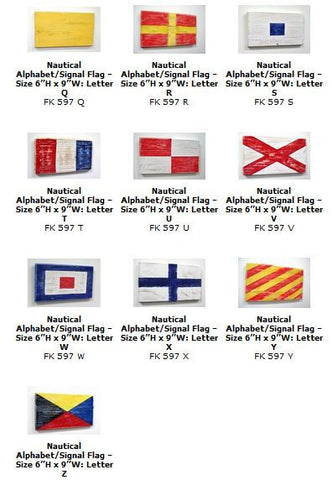 International Nautical Alphabet Signal Flag Signs