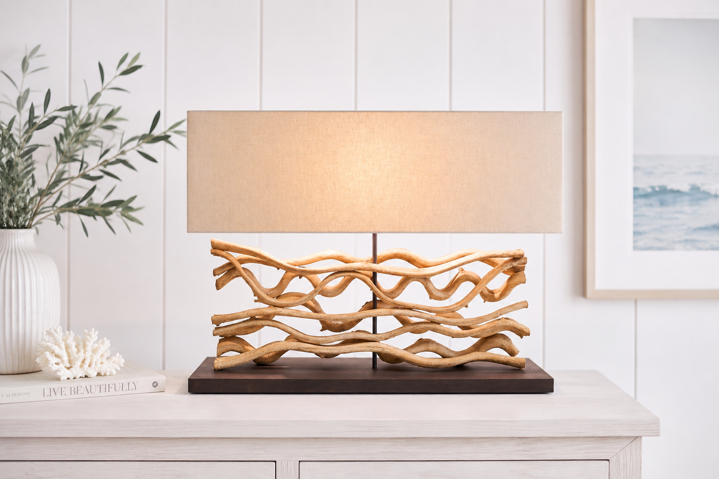 Natural Vine Lamp - Large