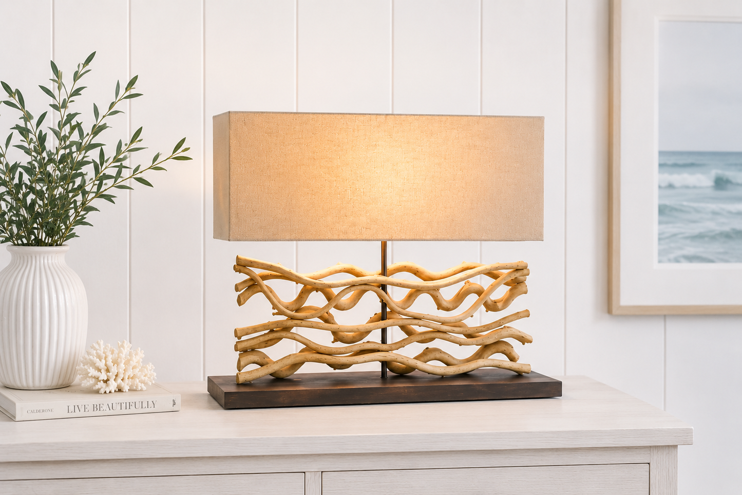 Natural Vine Lamp - Large
