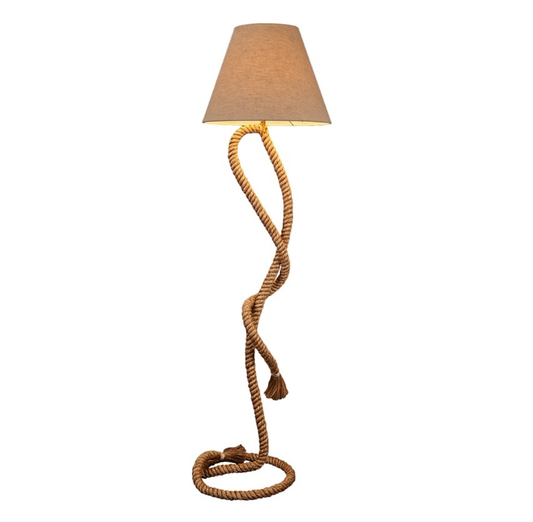 Curved Stem Rope - Floor Lamp