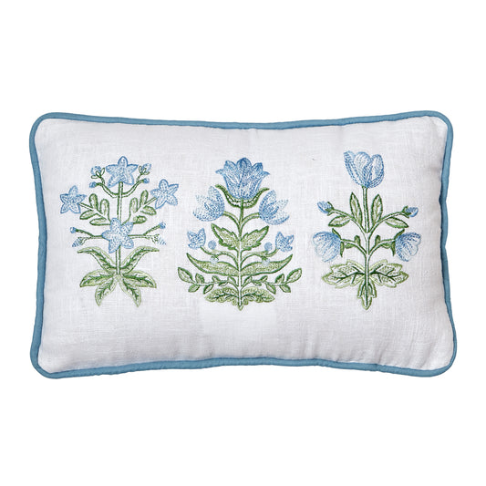 Mughal Embroidered Floral Lumbar Pillows