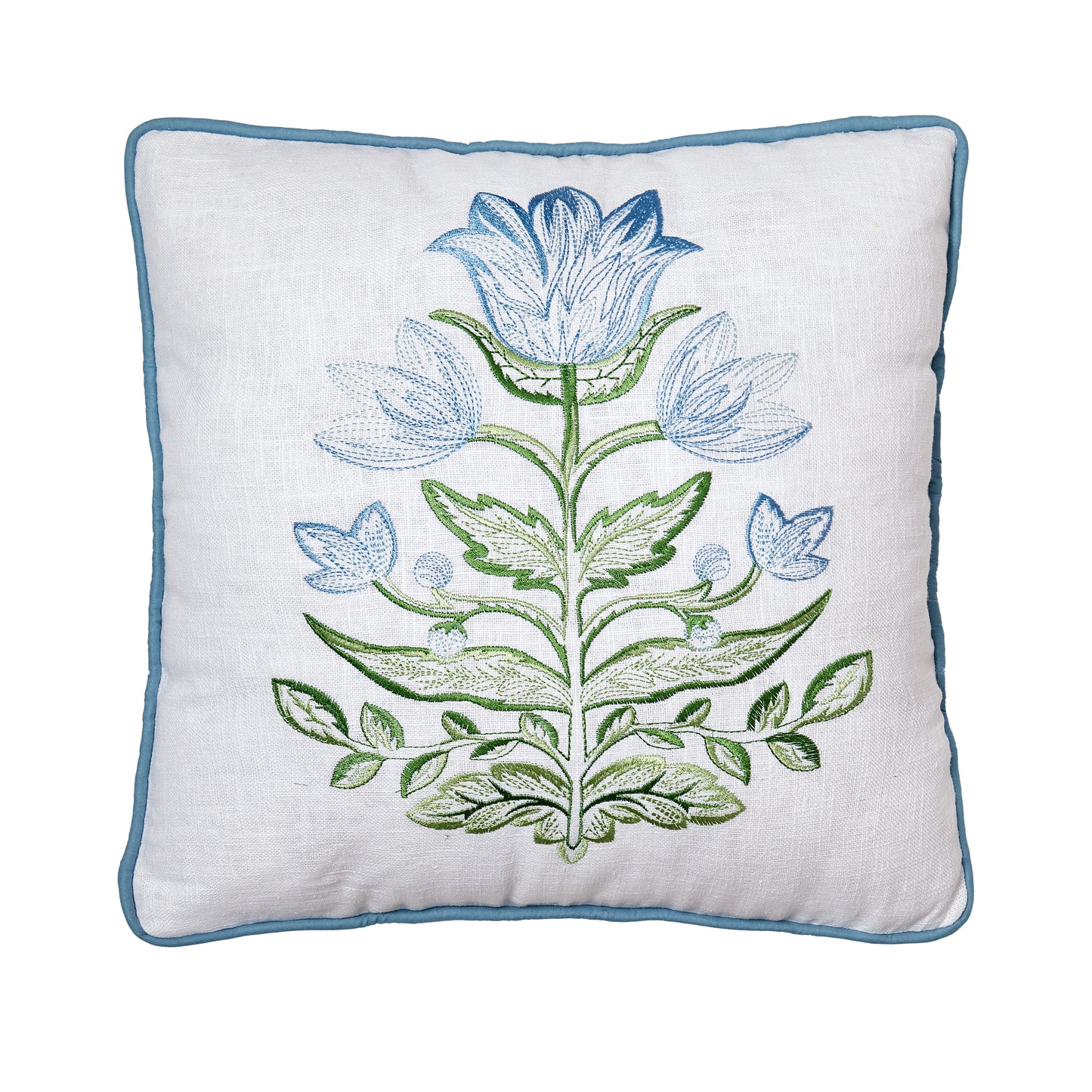 Mughal Embroidered Floral Pillow