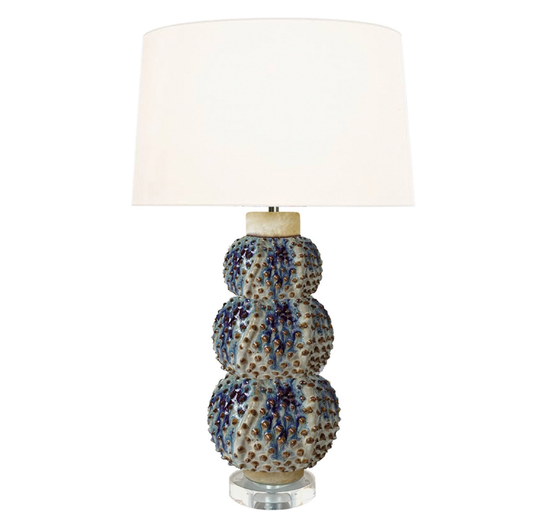 Handcrafted Sea Urchin Ceramic Table Lamp - 26'