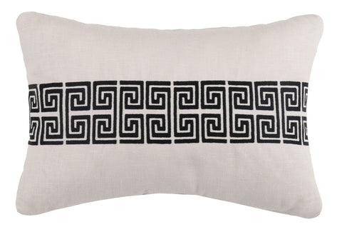 Mykonos Greek Key Pillow - Gold