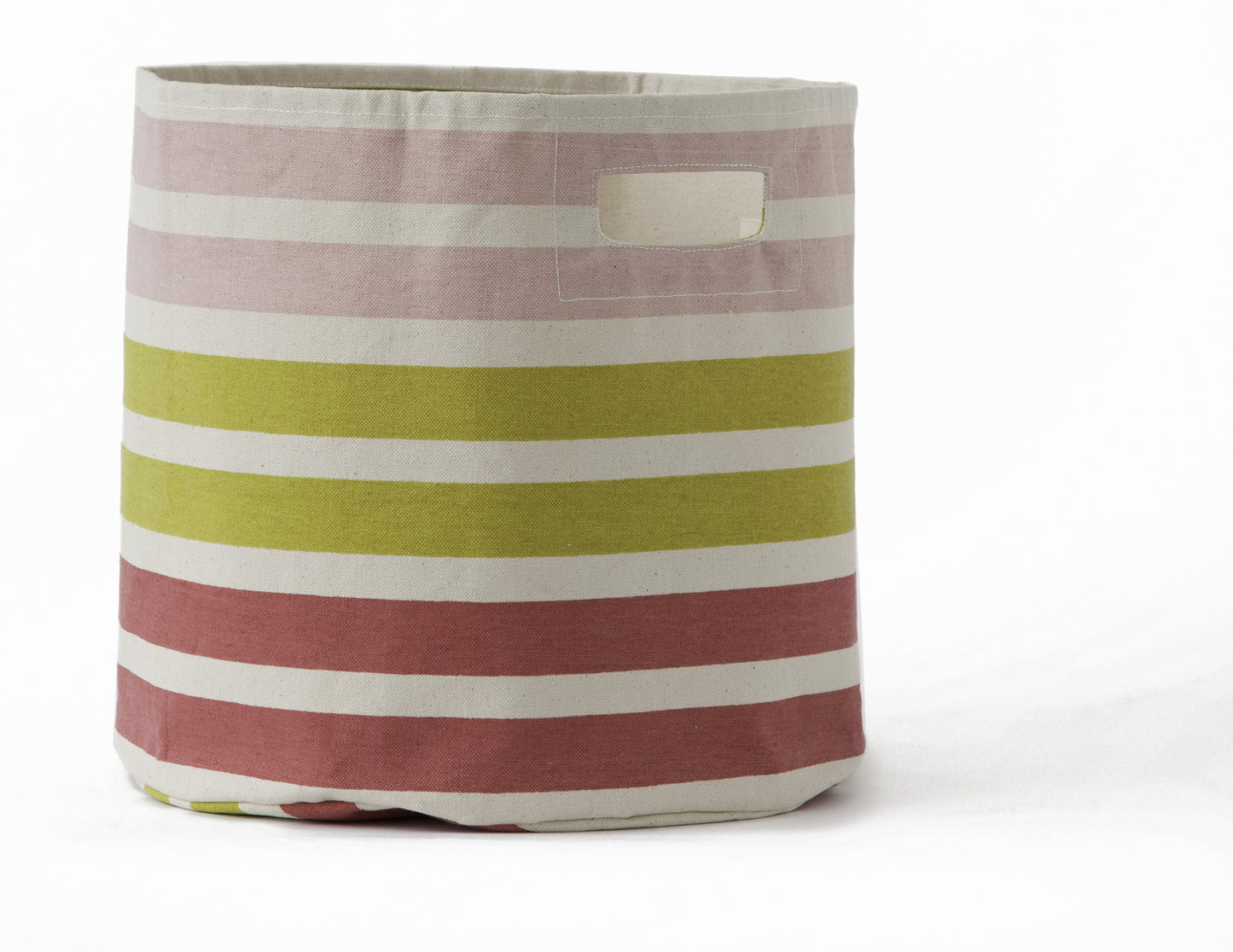Striped Canvas Bin