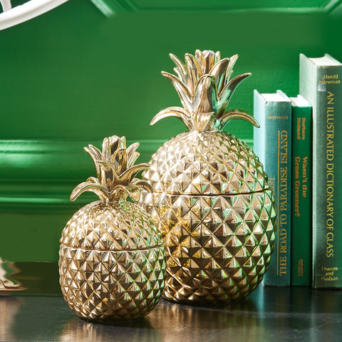 Gold Pineapple Cannister Set