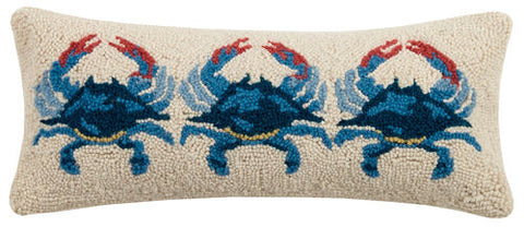 Three Crab Hook Pillow