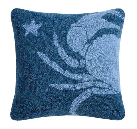 Blue Crab Star Hook Pillow