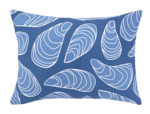 Blue Mussels Outdoor Pillow