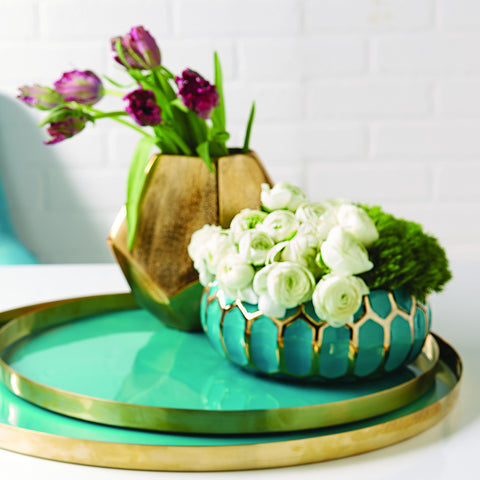 Turquoise and Gold Bowl