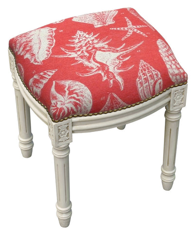 Sea Shells Linen Stool - Assorted Colors