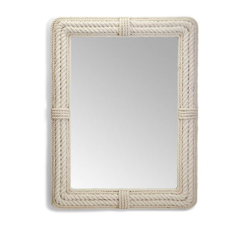 Coastal White Rope Rectangle Mirror - SOLD OUT