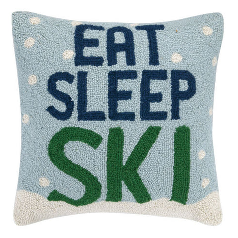 Eat Sleep Ski Hook Pillow -SOLD OUT