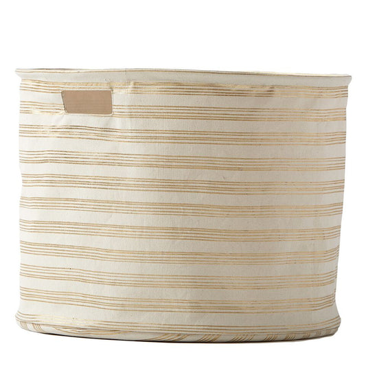 Gold Foil Stripe Canvas Drum