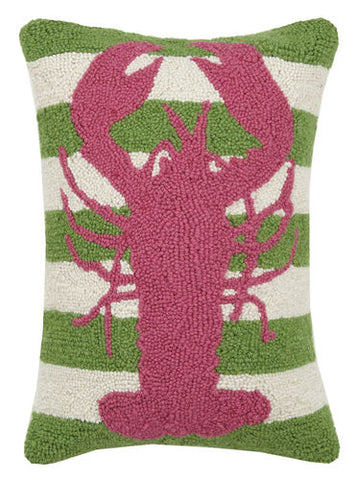 Lobster Green Stripes Hook Pillow -SOLD OUT
