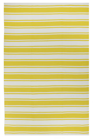 Lucky Indoor Outdoor Rug - Gray and White Stripe