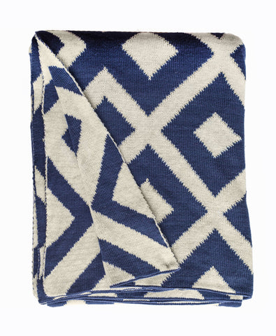 Marina Throw - Indigo & Natural