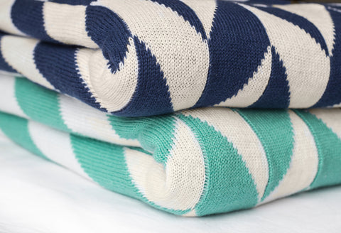 Monroe Throw - Turquoise & Natural