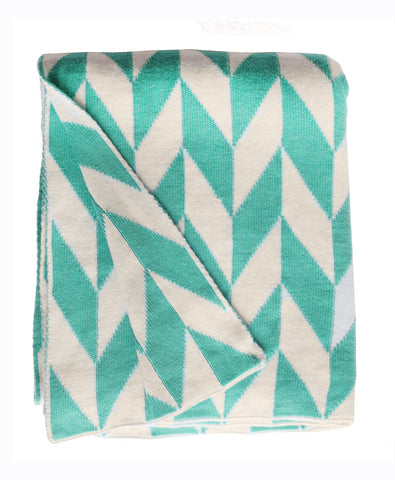 Monroe Throw - Turquoise & Natural