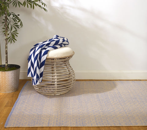 Monroe Throw - Blue & Natural