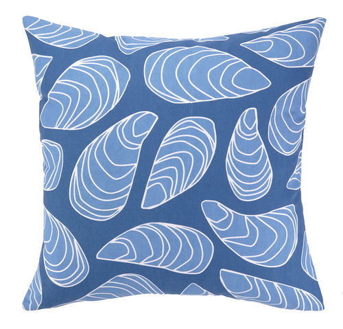 Blue Mussels Outdoor Pillow