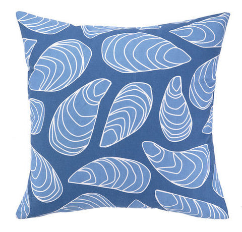 Blue Mussels Outdoor Pillow