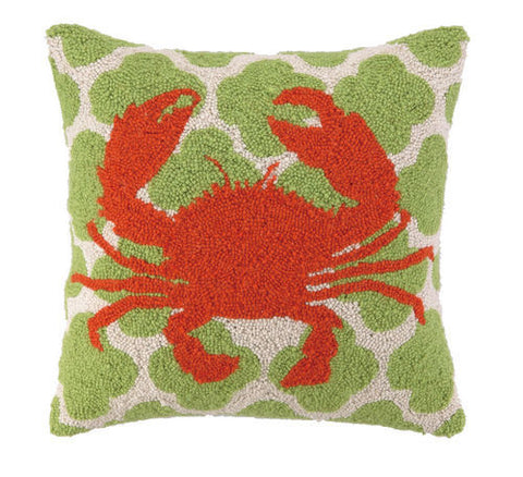Crab Quatrefoil Hook Pillow -SOLD OUT