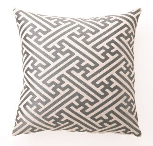 Cross Hatch Pillow - Teal Blue
