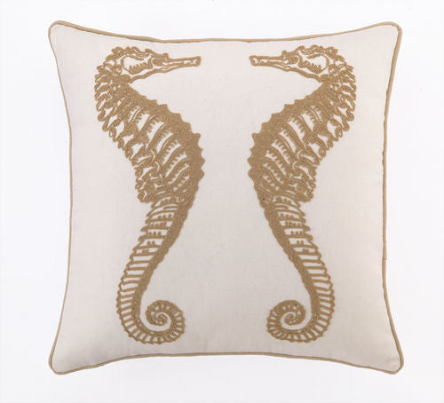 Golden Scallop Shell Pillow