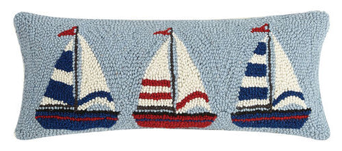 Sailboat Trio Hook Pillow