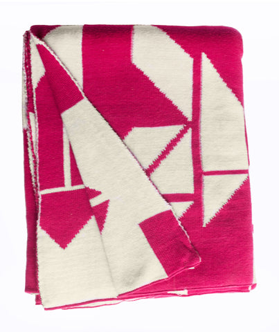 Santa Cruz Throw - Beetroot & White