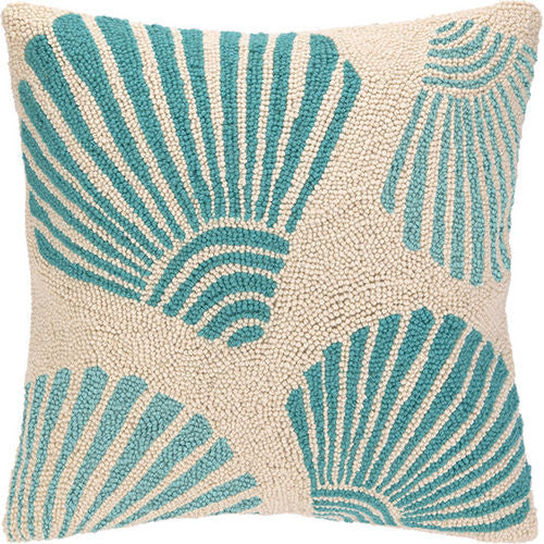 Scallop Hook Pillow - Turquoise -SOLD OUT!