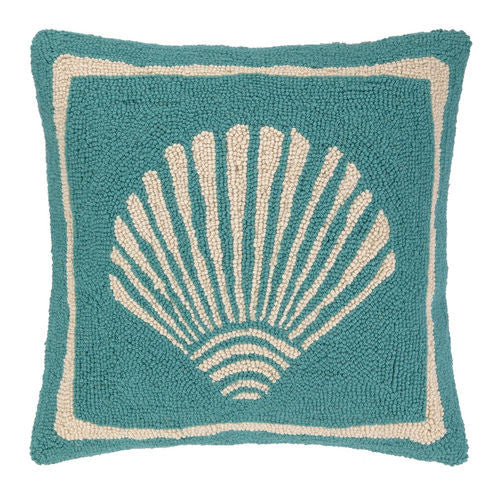 Scallop Hook Pillow - Turquoise -SOLD OUT!