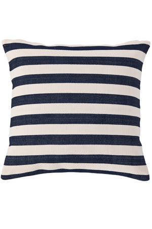 Trimaran Stripe Indoor Outdoor Pillow - Navy Blue