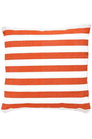 Trimaran Stripe Indoor Outdoor Pillow -Tangerine Orange